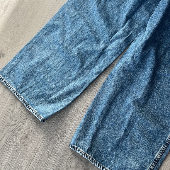 GRLFRND Morgan High Rise Pleated Wide Leg Jeans 100% Cotton Size 28 - Picture 10 of 10